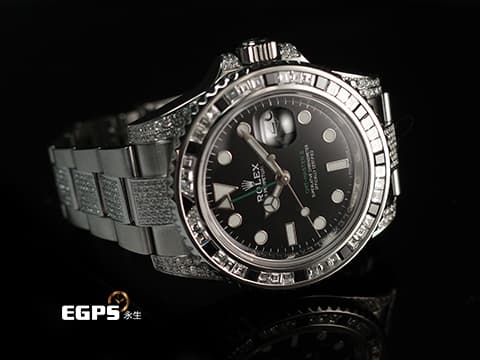 ROLEX 勞力士 GMT-Master II 116710LN 格林威治型 116710 LN 兩地時區  精鑲黑寶石鑽框，讓您花少少的錢，卻有著完全不同的感覺，價值感值上百萬等級！！ 自動上鍊 40mm