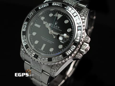 ROLEX 勞力士 GMT-Master II 116710LN 格林威治型 116710 LN 兩地時區  精鑲黑寶石鑽框，讓您花少少的錢，卻有著完全不同的感覺，價值感值上百萬等級！！ 自動上鍊 40mm