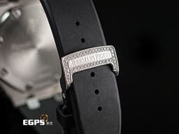 Audemars Piuget 愛彼 AP錶 Royal Oak Offshore 皇家橡樹離岸型 不鏽鋼材質 <font color=#70cce1> 精鑲鑽石滿天星面盤、錶圈、錶殼</font> <font color=#f9d0de>三眼計時貝母面盤</font> 自動上鍊 計時碼表 42mm