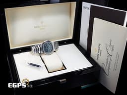 Patek Philippe 百達翡麗 PP錶 Nautilus 鸚鵡螺 5712/1A 金鷹 <font color=#49bcd7>漸層藍色面盤</font> 5712 不鏽鋼材質 鍊帶款 <font color=#FF0000> PP印記 動能顯示 月相盈虧</font><font color=#FFFF33> 此錶歡迎各路錶友以 PP、AP、勞力士 來店交換，本店將以最高價評估～</font> 自動上鏈 40mm