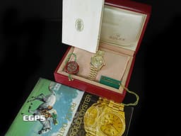 ROLEX 勞力士錶 Datejust 69188 <font color=#FF0000>原鑲十鑽面盤</font> 原鑲鑽腳 18K黃金材質 蠔式女錶 自動上鍊 26mm