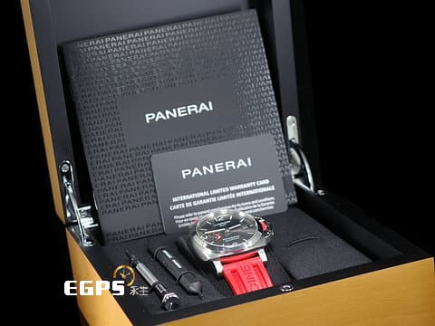 PANERAI 沛納海  Luminor GMT ION Speical Edition PAM1177 新加坡55年國慶 ION商場聯名 限量100只 PAM1177 灰色太陽紋三明治面盤 三日鍊 兩地時區 不鏽鋼 2021年保單 自動上鍊 44mm