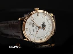 BLANCPAIN 寶鉑 Villeret 系列 Quantième Complet 6654-3642-55B 玫瑰金 <font color=#Ffff00>全日曆、月相盈虧</font> <font color=#F2E6E6>經典白色奶油面盤</font> 自動上鍊 40mm