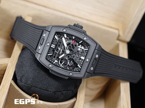 Hublot 宇舶 Spirit of Big Bang 大爆炸 靈魂系列 MECA-10 Black Magic 黑色魔力 十日鍊 614.CI.1170.RX 黑陶瓷 鏤空面盤 動能顯示 2026年電子保單 新錶訂價：924,000元&nbsp;手動上鍊 45mm