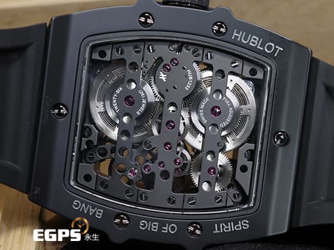 Hublot 宇舶 Spirit of Big Bang 大爆炸 靈魂系列 MECA-10 Black Magic 黑色魔力 十日鍊 614.CI.1170.RX 黑陶瓷 鏤空面盤 動能顯示 2026年電子保單 新錶訂價：924,000元&nbsp;手動上鍊 45mm