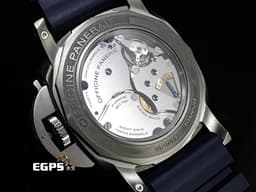 PANERAI 沛納海 Luminor 1950 PAM670 PAM00670 GMT 8日鏈 鈦金屬材質 <font color=#ffff00>時間時差顯示功能 月份、日期顯示 第二時區日夜顯示</font> <font color=#46bed7>藍色放射紋面盤</font> <font color=#FF0000> Equation of Time 時間等式 2024年保卡 </font> 動力儲存顯示 手動上鏈 47mm