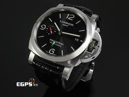 PANERAI 沛納海 Luminor GMT PAM1971 PAM01971 三日鍊 兩地時間 小秒針 不鏽鋼材質 <font color=#4cc844>慶祝阿聯酋成立50周年 紀念限定款 限量200支</font> <font color=#FFFF00>黑色放射紋面盤</font> <font color="#FF0000"> 2022年保卡 自由搭配原廠四色錶帶 </font> 自動上鍊 44mm