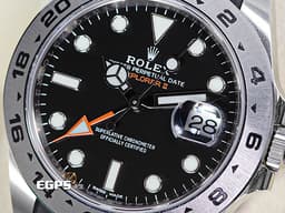 ROLEX 勞力士 Explorer II 蠔式 探險家二號 216570 黑色面盤 探二 <font color=#FF8000>橘色兩地時間指針</font> GMT 不鏽鋼 <font color=#FF0000>搭配Rubber B橡膠錶帶，2021年新式綠卡</font> 自動上鍊 42mm