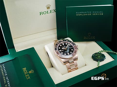 ROLEX 勞力士 GMT-Master II 蠔式 格林威治型 126715CHNR 兩地時區 黑棕雙色陶瓷圈 沙士圈&nbsp;126715 CHNR 永恆玫瑰金 2024年保卡&nbsp;自動上鏈 40mm