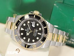 ROLEX 勞力士 Sea-Dweller 126603 蠔式 海使者 不鏽鋼&amp;18K黃金材質 半金款 <font color="#f5dea8">金字海使 單金</font> 陶瓷錶圈 <font color="#FF0000">2019年保卡</font> 排氦氣閥 潛水錶 自動上鍊 43mm