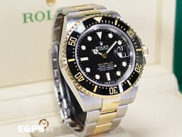 ROLEX 勞力士 Sea-Dweller 126603 蠔式 海使者 不鏽鋼&amp;18K黃金材質 半金款 <font color="#f5dea8">金字海使 單金</font> 陶瓷錶圈 <font color="#FF0000">2019年保卡</font> 排氦氣閥 潛水錶 自動上鍊 43mm