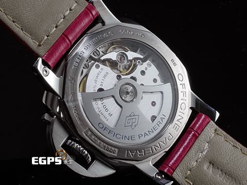 PANERAI 沛納海 Luminor Marina 1950 PAM01523 PAM1523 不鏽鋼材質 藍色小秒針 白色面盤  客製化粉紅錶帶 配件齊全 自動上鍊 42mm