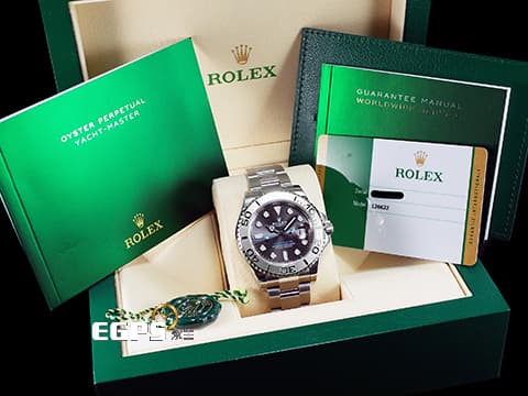 ROLEX 勞力士 Yacht-Master 遊艇名仕 126622 灰面藍針 不鏽鋼 鉑金錶圈 最新式3235新機芯 2019年台灣公司貨  自動上鍊 40mm