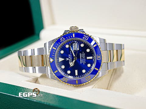 ROLEX 勞力士 Submariner Date 潛航者 126613LB 藍水鬼 藍色面盤 陶瓷圈 18K黃金 半金款 126613 LB 新款3235機芯 2020年新式保卡 潛水錶 自動上鍊 41mm