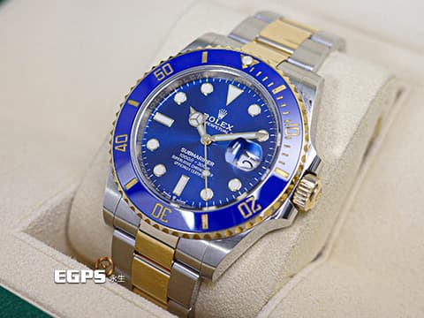 ROLEX 勞力士 Submariner Date 潛航者 126613LB 藍水鬼 藍色面盤 陶瓷圈 18K黃金 半金款 126613 LB 新款3235機芯 2020年新式保卡 潛水錶 自動上鍊 41mm