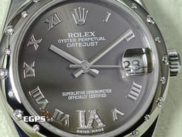 ROLEX 勞力士 Datejust 31 蠔式日誌型 178344 <font color="#707038">深灰色面盤</font> 不鏽鋼 <font color="#cadff0">原廠雪花式鑲嵌鑽石錶圈、VI鑲鑽時標</font> 經典 DJ31 <font color="#FF0000">台灣公司貨 紀念型（Jubilee）五銖錶帶</font> 自動上鍊 31mm