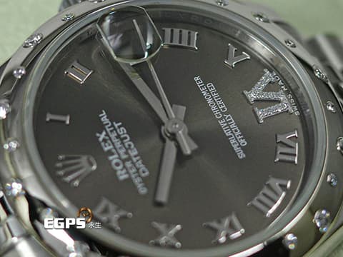 ROLEX 勞力士 Datejust 31 蠔式日誌型 178344 深灰色面盤 不鏽鋼 原廠雪花式鑲嵌鑽石錶圈、VI鑲鑽時標 經典 DJ31 台灣公司貨 紀念型（Jubilee）五銖錶帶 自動上鍊 31mm