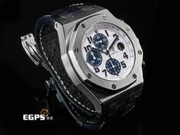 Audemars Piguet 愛彼 AP錶 Royal Oak OffShore 皇家橡樹 離岸型 ROO 計時碼表26170ST.OO.D305CR.01 <font color=#0080FF>NAVY 海軍藍面盤</font> 26170 ST 不鏽鋼 自動上鍊 42mm