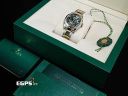 ROLEX 勞力士 DateJust 31 蠔式日誌型 278343RBR <font color=#6D8E23>原廠鑽圈、鑲鑽橄欖綠色花朵面盤 繡球花</font> 278343 RBR 半金款 18K黃金 <font color=#FF0000>2024年新式保卡 蠔式（Oyster）三節板帶</font> 自動上鍊 31mm