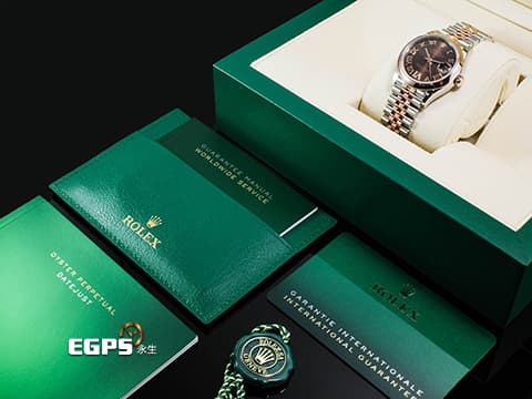 ROLEX 勞力士 DateJust 278241 玫瑰金 巧克力面盤 羅馬時標  原廠鑲嵌VI鑽石時標   2021年新式保卡  自動上鍊 31mm