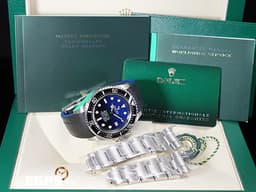 ROLEX 勞力士 Deepsea 蠔式 深海 水鬼王 136660 <font color=#66B3FF>D-Blue 漸<font color=#0080FF>層<font color=#0000E3>藍</font></font></font>面盤 不鏽鋼 陶瓷錶圈 排氦氣閥 <font color=#FF0000>2023年保卡 搭配Rubber B橡膠錶帶</font> 潛水錶 自動上鍊 44mm