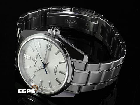 GRAND SEIKO 特級精工 GS 精工 Heritage Collection 44SG系列 SBGH299 高振頻 Hi-beat 岩手山 大三針&nbsp;錶盤設計源自「岩手山」高低起伏的山脊輪廓汲取靈感，銀色紋路宛如覆蓋皚皚雪白的山巒&nbsp;大三針 白鋼材質 2024年保單 自動上鍊 40mm