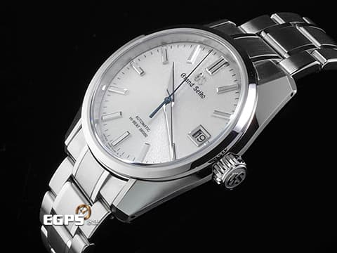 GRAND SEIKO 特級精工 GS 精工 Heritage Collection 44SG系列 SBGH299 高振頻 Hi-beat 岩手山 大三針&nbsp;錶盤設計源自「岩手山」高低起伏的山脊輪廓汲取靈感，銀色紋路宛如覆蓋皚皚雪白的山巒&nbsp;大三針 白鋼材質 2024年保單 自動上鍊 40mm