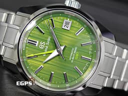 GRAND SEIKO 特級精工 GS 精工 Heritage Collection系列 SBGJ259 高振頻 Hi-beat GMT 兩地時區 <font color=#4cc844>Bamboo Garden Path「竹林道」錶盤以竹林小徑為靈感，綠色直條紋錶盤與淺綠色GMT指針，彷彿聽見竹幹互相碰撞發出聲音及竹葉沙沙聲交織著</font> 不鏽鋼 <font color=#FF0000>2022年保單 美國限定版</font> 自動上鍊 40mm