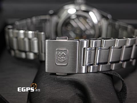 GRAND SEIKO 特級精工 GS 精工 Heritage Collection系列 SBGJ259 高振頻 Hi-beat GMT 兩地時區 Bamboo Garden Path「竹林道」錶盤以竹林小徑為靈感，綠色直條紋錶盤與淺綠色GMT指針，彷彿聽見竹幹互相碰撞發出聲音及竹葉沙沙聲交織著 不鏽鋼 2022年保單 美國限定版 自動上鍊 40mm