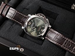 PANERAI 沛納海 Luminor Marina Platinumtech 3 Days PAM1116 <font color=#01B468>橄欖綠色太陽紋三明治夜光面盤</font> 三日鍊 <font color=#84C1FF>PT950 鉑金材質</font> PAM01116 小秒針 <font color=#ff0000>Luminor系列70週年款 限量70只 保固70年 2021年保單</font> 自動上鍊 44mm