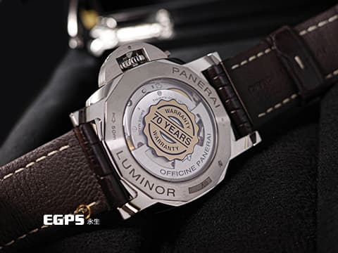 PANERAI 沛納海 Luminor Marina Platinumtech 3 Days PAM1116 橄欖綠色太陽紋三明治夜光面盤 三日鍊 PT950 鉑金材質 PAM01116 小秒針 Luminor系列70週年款 限量70只 保固70年 2021年保單 自動上鍊 44mm