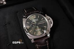 PANERAI 沛納海 Luminor Marina Platinumtech 3 Days PAM1116 <font color="#01B468">橄欖綠色太陽紋三明治夜光面盤</font> 三日鍊 <font color="#84C1FF">PT950 鉑金材質</font> PAM01116 小秒針 <font color="#ff0000">Luminor系列70週年款 限量70只 保固70年 2021年保單</font> 自動上鍊 44mm