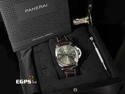 PANERAI 沛納海 Luminor Marina Platinumtech 3 Days PAM1116 <font color=#01B468>橄欖綠色太陽紋三明治夜光面盤</font> 三日鍊 <font color=#84C1FF>PT950 鉑金材質</font> PAM01116 小秒針 <font color=#ff0000>Luminor系列70週年款 限量70只 保固70年 2021年保單</font> 自動上鍊 44mm