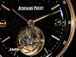 Audemars Piguet 愛彼 AP錶 Code 11.59系列 Flying Tourbillon 飛行 陀飛輪 26396OR.OO.D002CR.02 <font color=#9c9893>黑色砂金石琺瑯面盤 重現滿天繁星的夜空</font> 玫瑰金材質 <font color=#FF0000>2022保單</font> 26396 OR <font color=#FFFF33>歡迎各錶友以 PP、AP、RM、勞力士 來店交換，本店將以最高價評估～</font> 自動上鍊 41mm