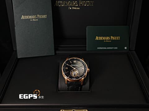 Audemars Piguet 愛彼 AP錶 Code 11.59系列 Flying Tourbillon 飛行 陀飛輪 26396OR.OO.D002CR.02 黑色砂金石琺瑯面盤 重現滿天繁星的夜空 玫瑰金材質 2022保單 26396 OR 歡迎各錶友以 PP、AP、RM、勞力士 來店交換，本店將以最高價評估～ 自動上鍊 41mm