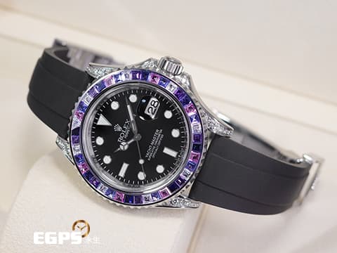 ROLEX 勞力士 Yacht-Master 40 蠔式 遊艇名仕型 116622 精鑲126679SABR 獨特寶石框、鑽石錶耳、客製化黑色面盤 126679 SABR 不鏽鋼 自動上鍊 40mm