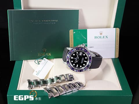 ROLEX 勞力士 Yacht-Master 40 蠔式 遊艇名仕型 116622 精鑲126679SABR 獨特寶石框、鑽石錶耳、客製化黑色面盤 126679 SABR 不鏽鋼 自動上鍊 40mm