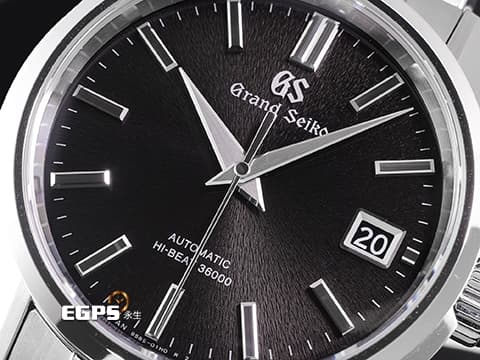 GRAND SEIKO 特級精工 GS 精工 Heritage 系列 SBGH301G Hi-Beat 高振頻 自「岩手山」高低起伏的山脊輪廓汲取靈感，黑色面盤宛如薄暮掩映下的山脈 不鏽鋼 2024年保單 自動上鍊 40mm