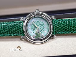 CHOPARD 蕭邦 Happy Sport 快樂鑽 Emerald Good Luck Clover Green 幸運草 278428-3001 <font color=#7dd147>綠色幸運四葉草面盤 原廠幸運四葉草造型跑鑽</font> 不鏽鋼 <font color=FF0000>2024年保單</font> 石英腕錶 32mm