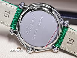 CHOPARD 蕭邦 Happy Sport 快樂鑽 Emerald Good Luck Clover Green 幸運草 278428-3001 <font color=#7dd147>綠色幸運四葉草面盤 原廠幸運四葉草造型跑鑽</font> 不鏽鋼 <font color=FF0000>2024年保單</font> 石英腕錶 32mm