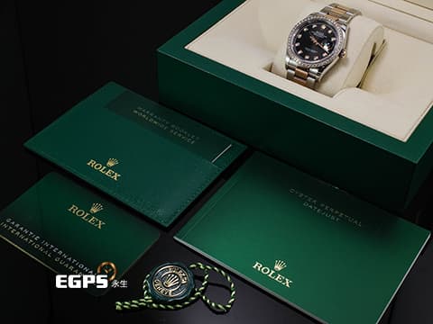 ROLEX 勞力士 DATEJUST 蠔式日誌型 126281 永恒玫瑰金半金款 126281RBR 原鑲鑽石錶圈、鑽石時標 2024年保卡 自動上鏈 36mm