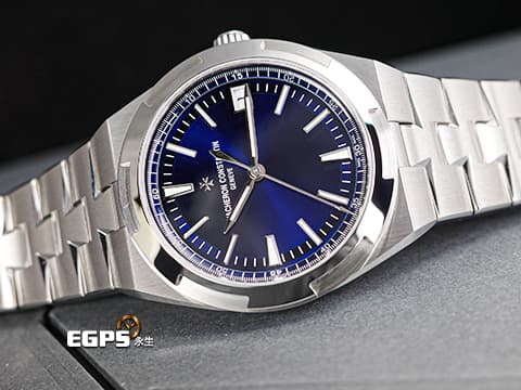 Vacheron Constantin 江詩丹頓 VC錶 Oversea 縱橫四海 4520V/210A-B128 4520 不鏽鋼材質 藍色放射紋漆面錶盤 日內瓦印記 大三針  2025年保卡 易拆卸替換錶帶裝置 另附皮革錶帶和橡膠錶帶 自動上鍊 41mm
