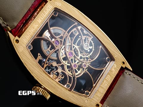 Franck Muller 法蘭穆勒 FM Cintrée Curvex 8880 B S6 18K玫瑰金材質 原廠鑲嵌鑽石錶圈、錶扣 18K玫瑰金材質鏤空面盤 機芯工藝結構一覽無遺  新錶訂價：約2,415,330元 手動上鍊 39x55mm