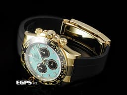 ROLEX 勞力士 Daytona 迪通拿 126518LN 計時碼表 18K黃金材質 陶瓷錶圈<font color="#05f0f0">&nbsp;Tiffany 蒂芬妮 綠松石色面盤</font><font color="#FF0000">&nbsp;</font><font color="#fafa01">2026年保卡</font><font color="#FF0000"> </font> 賽車錶 自動上鍊 40mm