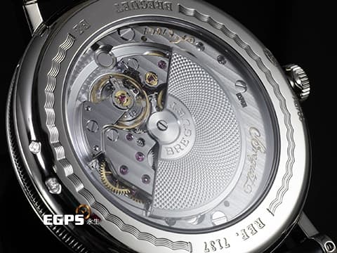 BREGUET 寶璣 CLASSIQUE 經典系列 7137 7137BB/11/9V6 18K白金材質 銀色雕紋面盤 月相 超薄自動上鍊機芯 2024年保單 台灣公司貨 新錶參考訂價：1,514,000元 39mm