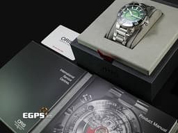 ORIS 豪利時 Aquis Hangang Small Second Date 時間之海 7734 漢江限量版 0174377344187 <font color=#009100>綠色陶瓷錶圈、綠色面盤 綠水鬼</font> 小秒針 不鏽鋼 <font color=#FF0000>2020年保卡 限量2000支</font> 潛水錶 自動上鏈 43.5mm