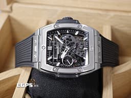 Hublot 宇舶 Spirit of Big Bang 大爆炸 靈魂系列 Meca-10 Titanium <font color=#DDDDDD> 鈦金屬 鏤空面盤</font> 614.NX.1170.RX 十日鍊 動能顯示 <font color=#FF0000>2025年電子保單</font> 手上鍊 45mm