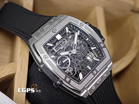 Hublot 宇舶 Spirit of Big Bang 大爆炸 靈魂系列 Meca-10 Titanium  鈦金屬 鏤空面盤 614.NX.1170.RX 十日鍊 動能顯示 2025年電子保單 手上鍊 45mm