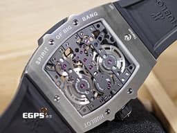 Hublot 宇舶 Spirit of Big Bang 大爆炸 靈魂系列 Meca-10 Titanium <font color=#DDDDDD> 鈦金屬 鏤空面盤</font> 614.NX.1170.RX 十日鍊 動能顯示 <font color=#FF0000>2025年電子保單</font> 手上鍊 45mm