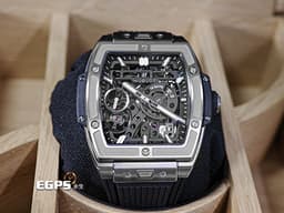 Hublot 宇舶 Spirit of Big Bang 大爆炸 靈魂系列 Meca-10 Titanium <font color=#DDDDDD> 鈦金屬 鏤空面盤</font> 614.NX.1170.RX 十日鍊 動能顯示 <font color=#FF0000>2025年電子保單</font> 手上鍊 45mm